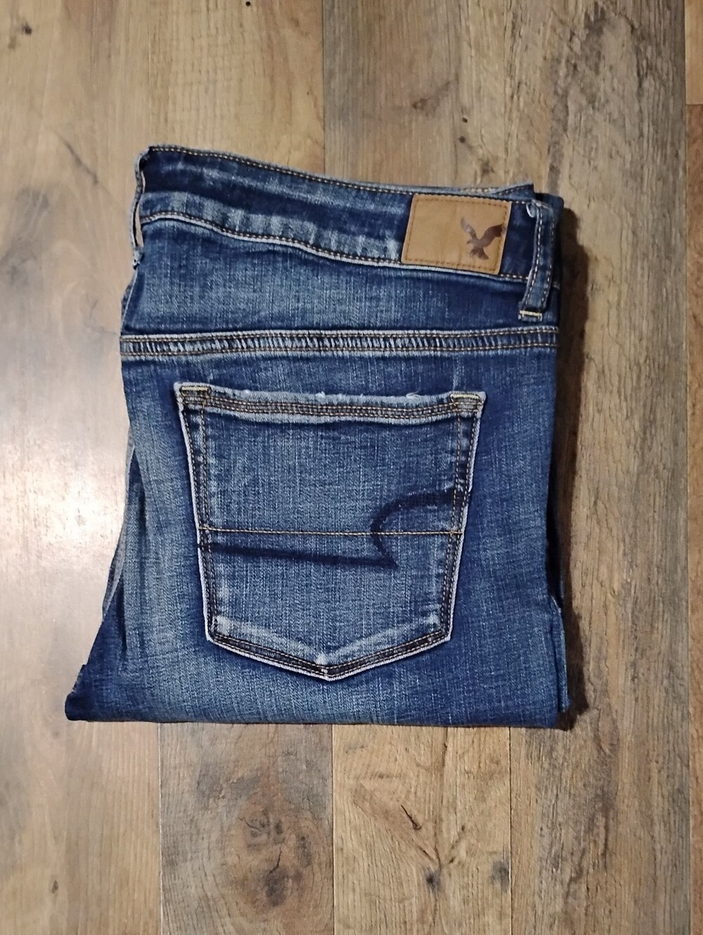 American Eagle Outfitters Skinny Kick Dark Wash Jeans Women's Size: 14 XLong